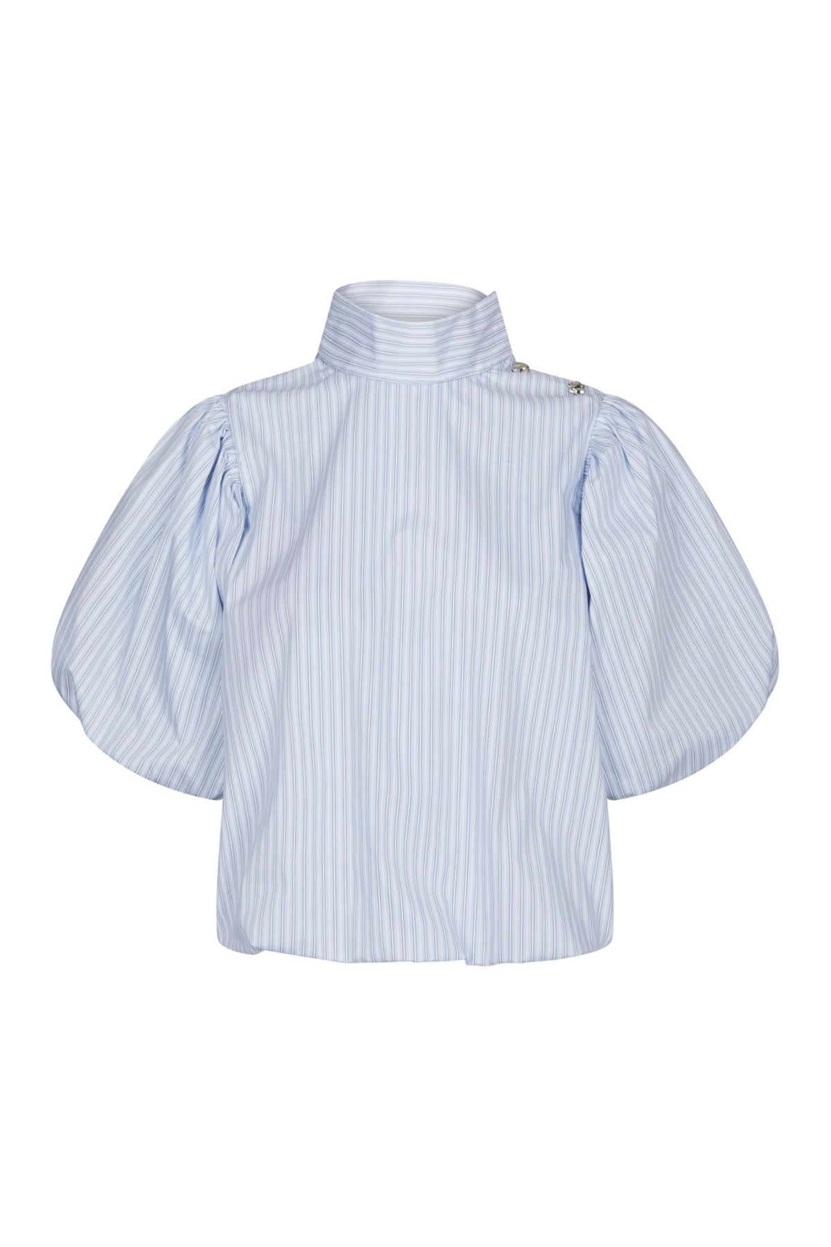 Parisa Stripe Blouse - Light Blue