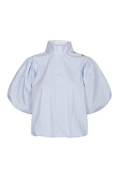 Parisa Stripe Blouse - Light Blue