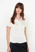 Lyselle Heavy Sateen Shirt - Pearl