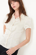 Lyselle Heavy Sateen Shirt - Pearl