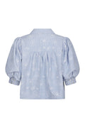Etta Flower Stripe Shirt - Light Blue