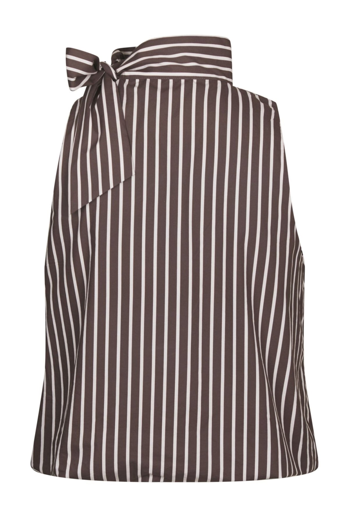 Veda Wide Stripe Top - Dark Brown
