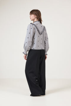 Degas Check Blouse - Grey