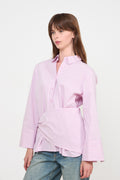 Dita Scarf Stripe Shirt - Light Pink