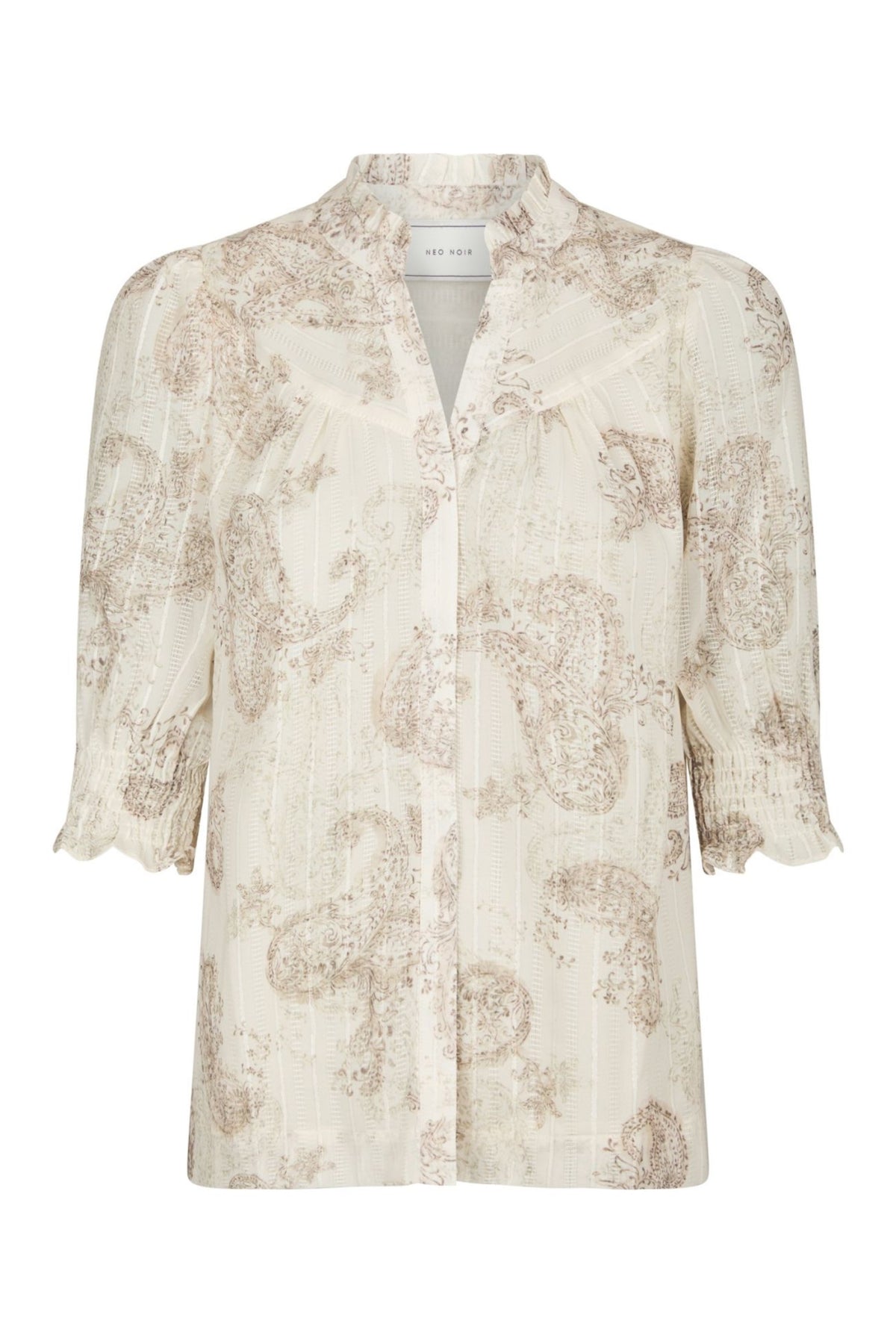Diana Faded Paisley Blouse - Sand