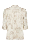 Diana Faded Paisley Blouse - Sand