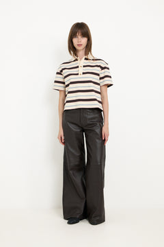 Vennera Triple Stripe Polo Tee - Grey