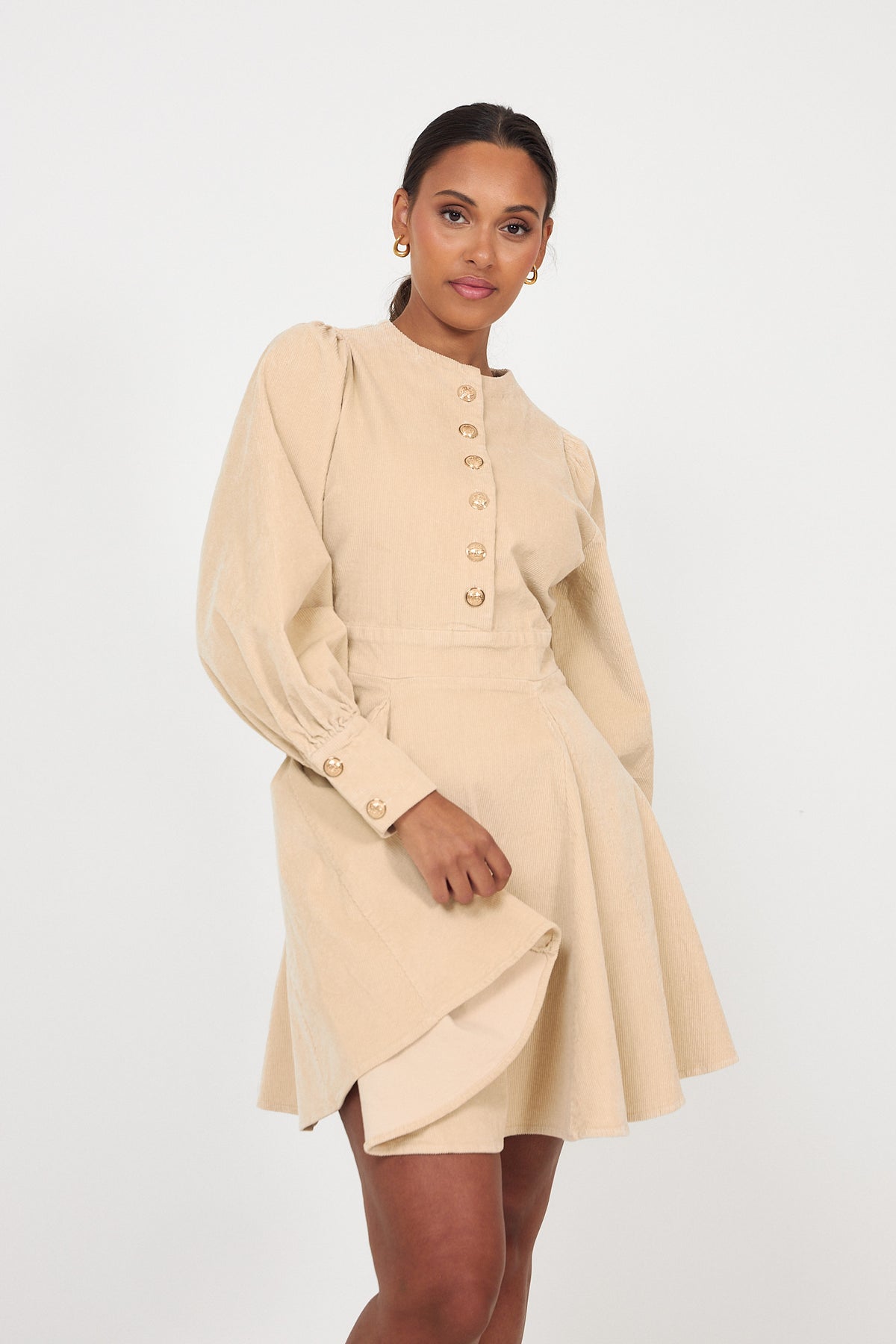 Livunn Cord Dress - Creme