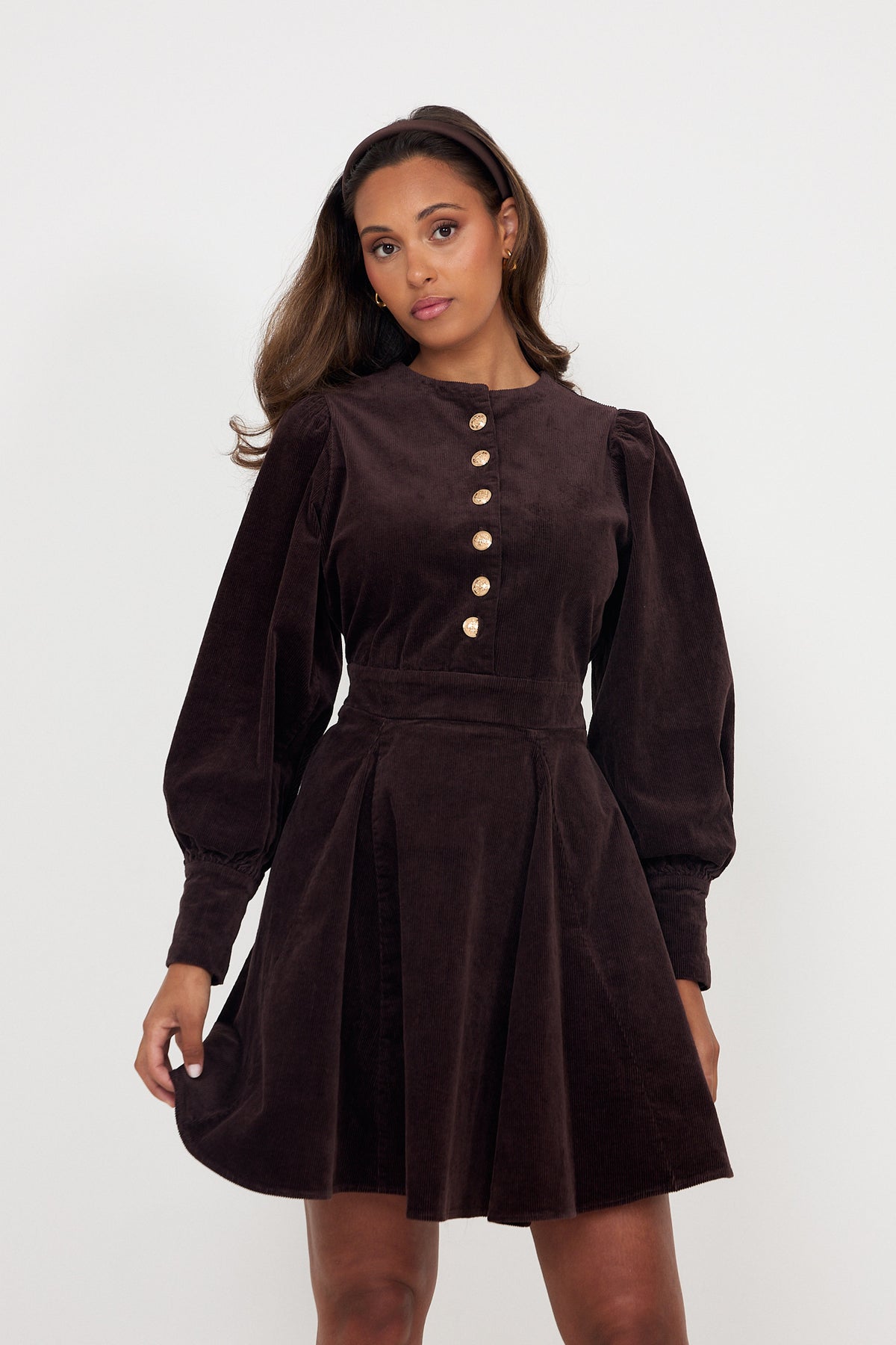 Livunn Cord Dress - Brown