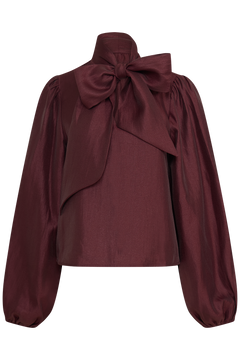 Jofrid Bow Blouse - Burgundy