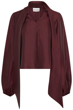 Jofrid Bow Blouse - Burgundy
