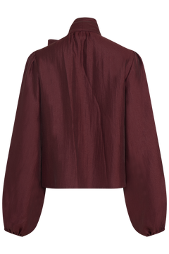 Jofrid Bow Blouse - Burgundy