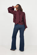 Jofrid Bow Blouse - Burgundy