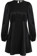 Edda Short Pattern Dress - Black