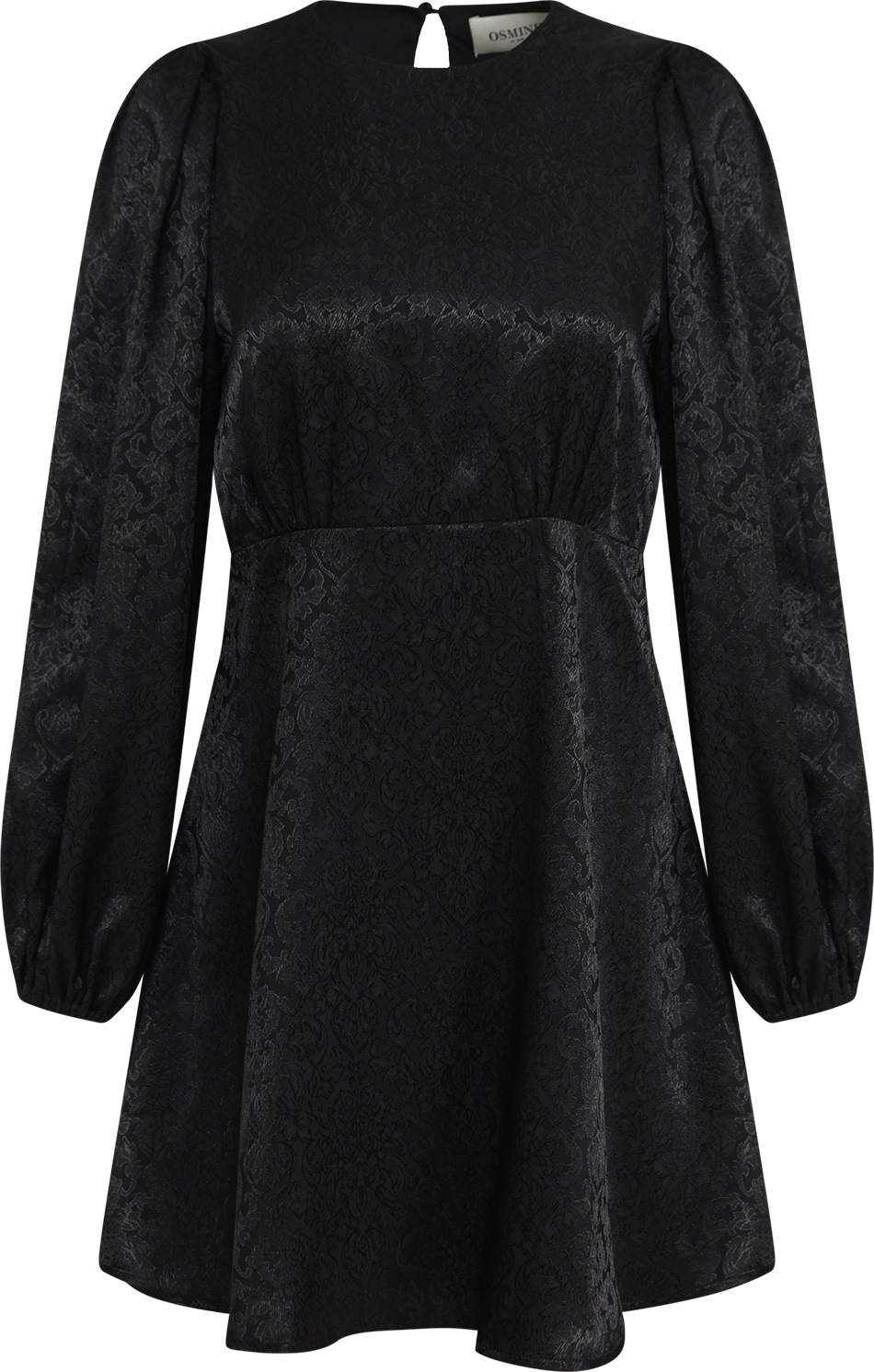 Edda Short Pattern Dress - Black