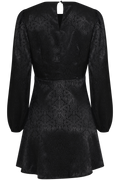Edda Short Pattern Dress - Black