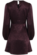 Edda Short Pattern Dress - Plum
