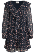 Hellvi Floral Mini Dress - Navy Flower