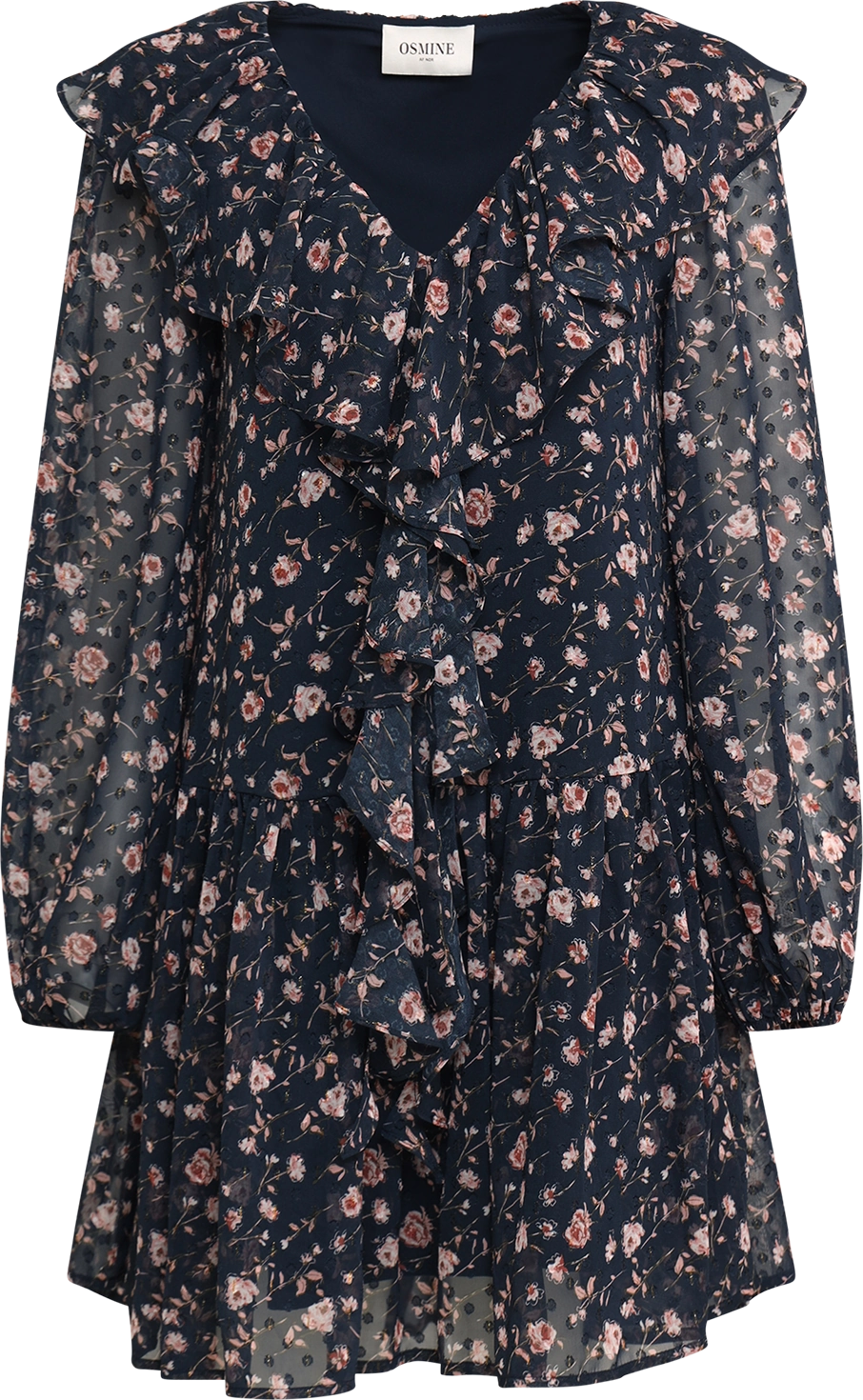 Hellvi Floral Mini Dress - Navy Flower