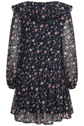 Hellvi Floral Mini Dress - Navy Flower