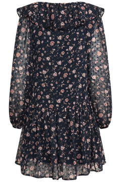 Hellvi Floral Mini Dress - Navy Flower