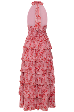 Ailu Maxi Dress - Pink/Red