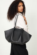 Large Mochi Pebble Grain Leather - Black