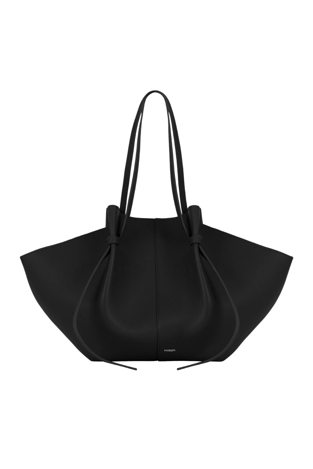 Large Mochi Pebble Grain Leather - Black