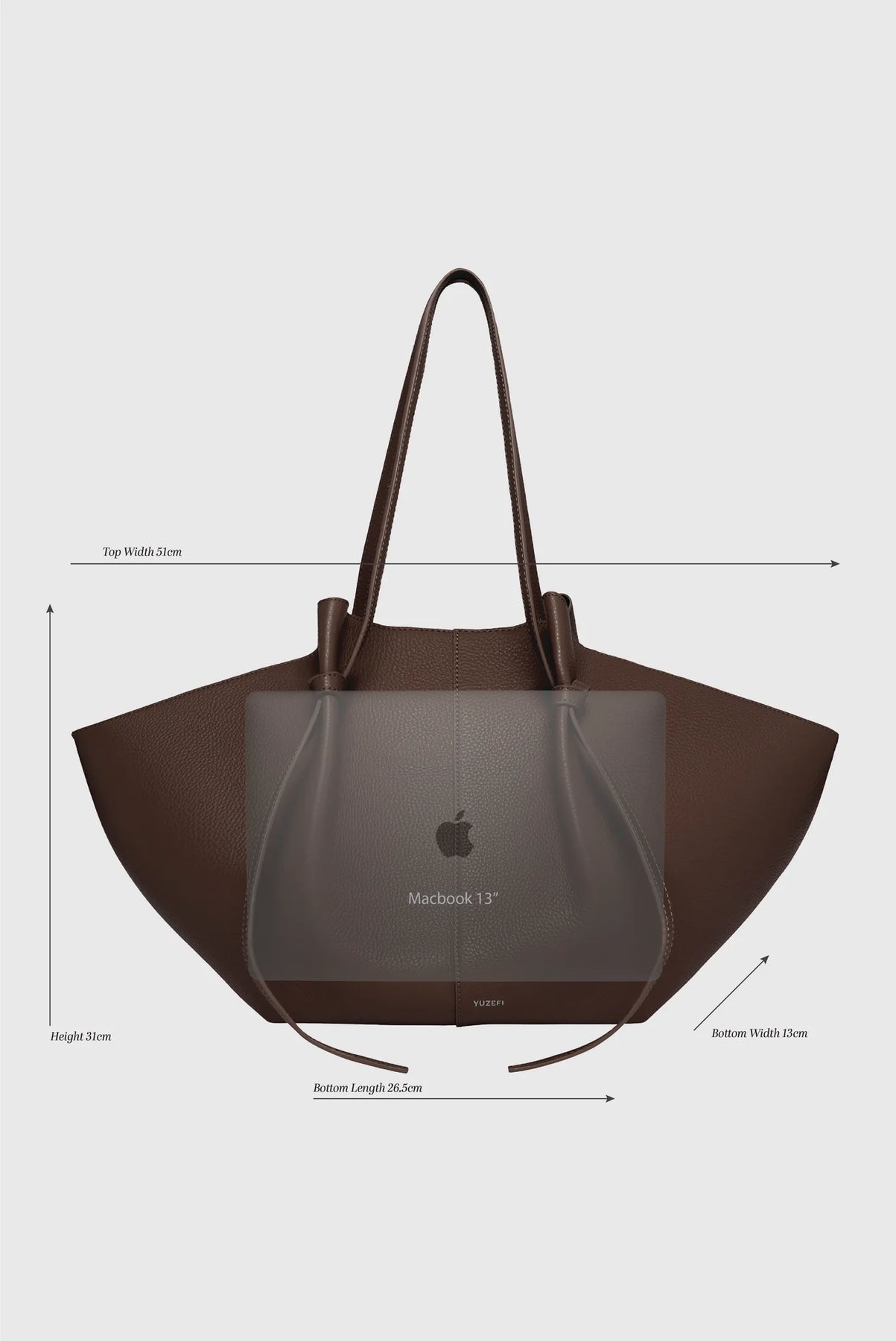 Large Mochi Pebble Grain Leather - Black