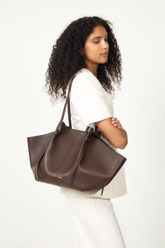 Large Mochi Pebble Grain Leather - Espresso