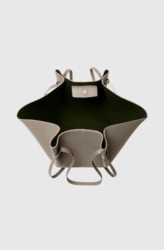 Large Mochi Pebble Grain Leather - Taupe