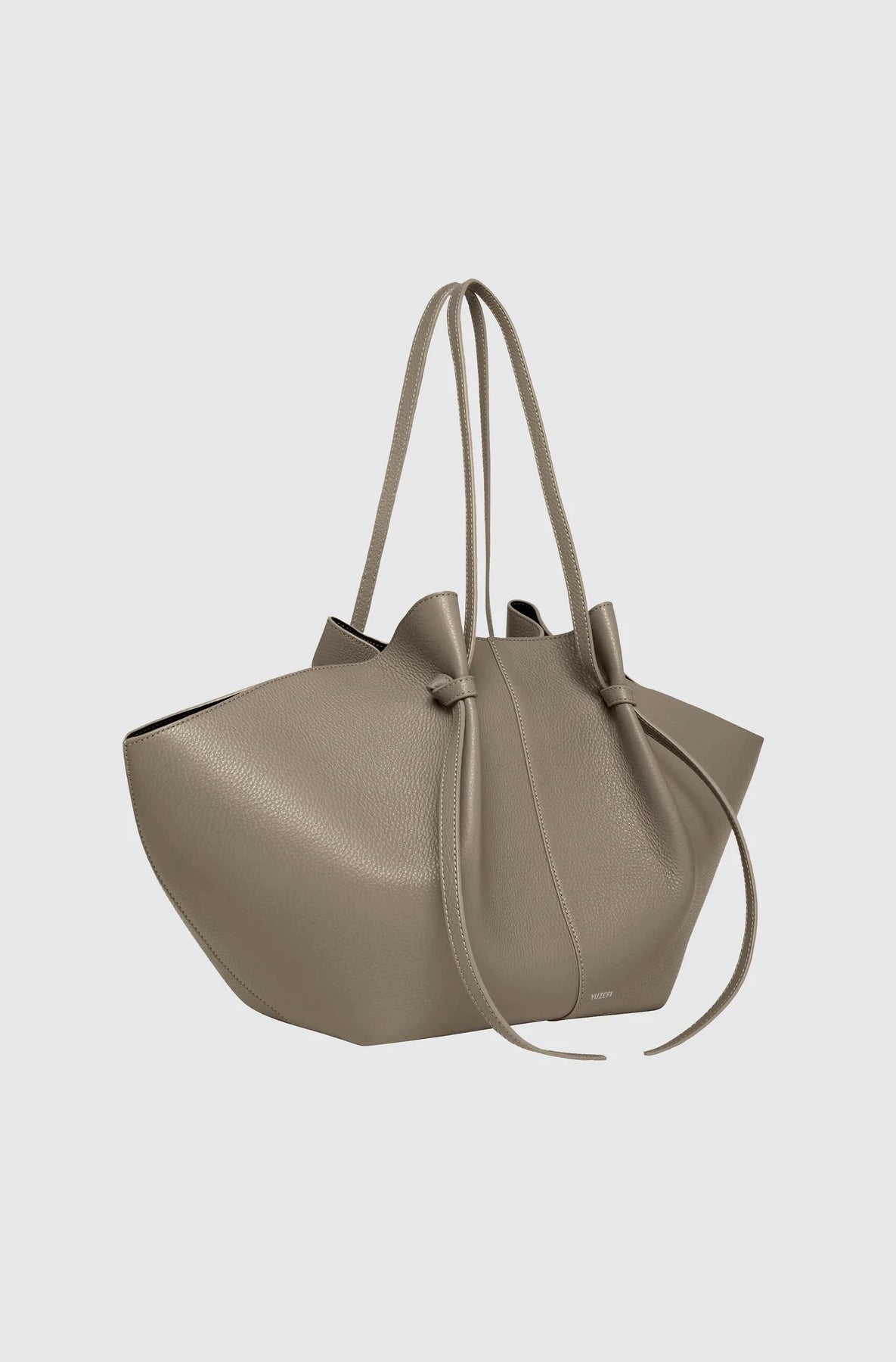 Large Mochi Pebble Grain Leather - Taupe