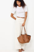 Large Mochi Pebble Grain Leather - Hazel