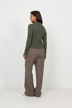 Sweater-Cardigan - Dense Olive