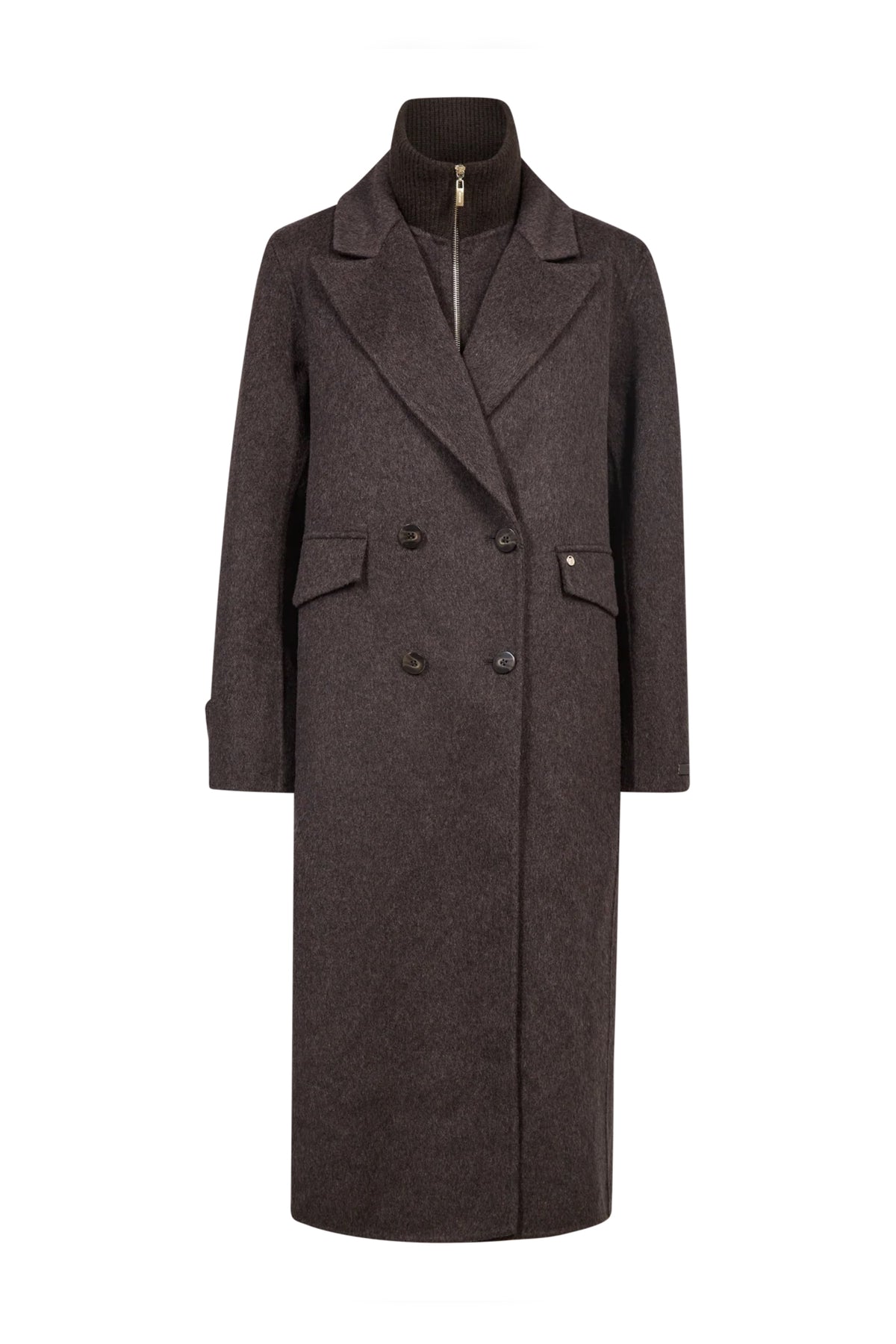 Alva Loisa Mock Neck Coat - Delicioso