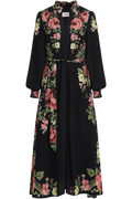 Benedicte Linen Midi Dress - Dark Pink