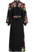 Benedicte Linen Midi Dress - Dark Pink