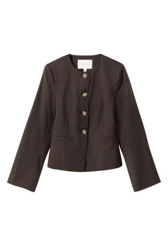 N-Kasaundra Ls Blazer - Chocolate