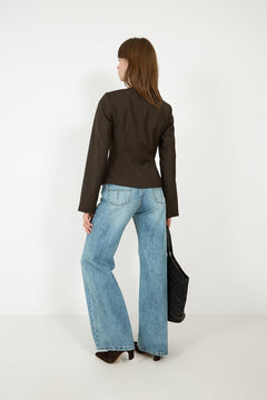 N-Kasaundra Ls Blazer - Chocolate