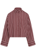 Astha Ls Cropped Boxy Shirt - Tawny Port