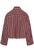 Astha Ls Cropped Boxy Shirt - Tawny Port