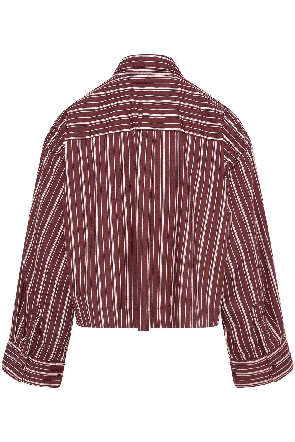 Astha Ls Cropped Boxy Shirt - Tawny Port