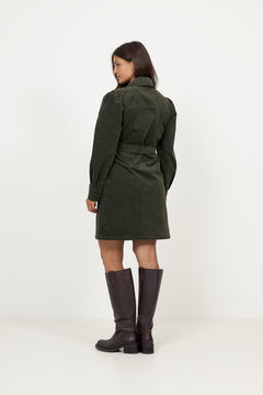 Runa Short Corduroy Dress - Deep Depths