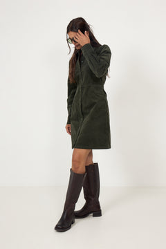 Runa Short Corduroy Dress - Deep Depths