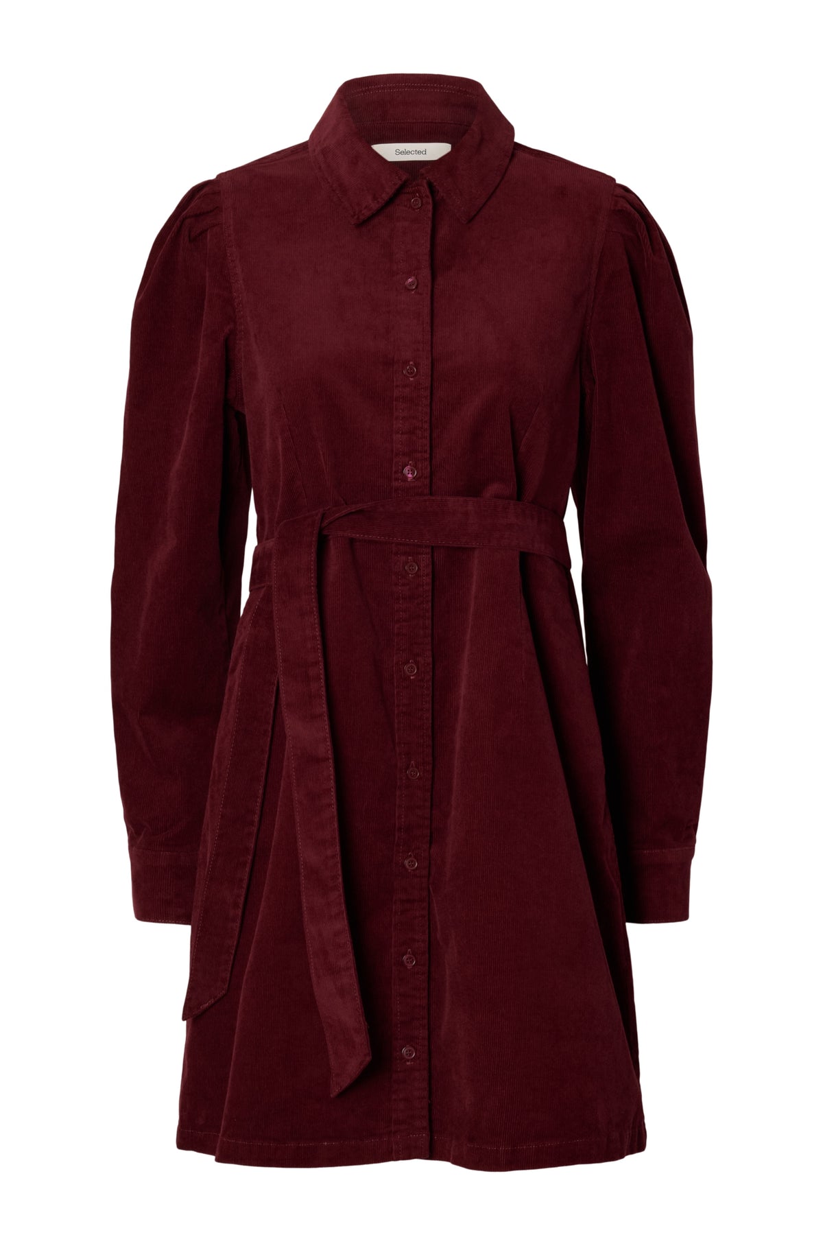 Runa Short Corduroy Dress - Tawny Port