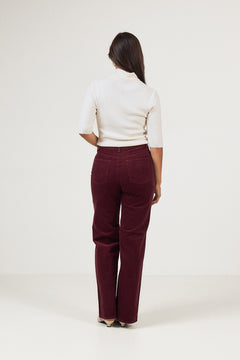 Wide Runa Hw Corduroy Pant - Tawny Port