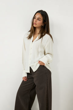 Soler Relaxed Ls Shirt - Egret
