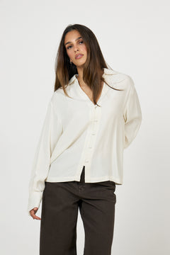 Soler Relaxed Ls Shirt - Egret