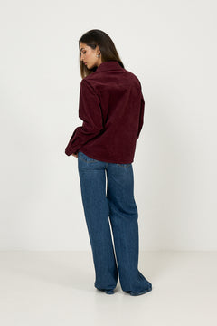 Runa Ls Regular Cord Shirt - Tawny Port