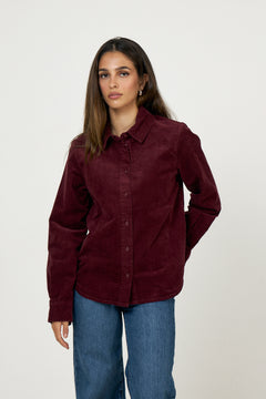 Runa Ls Regular Cord Shirt - Tawny Port